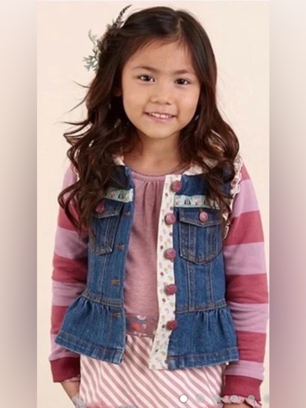 Matilda Jane Labyrinth Denim Jacket/ Convertible Vest size 6
